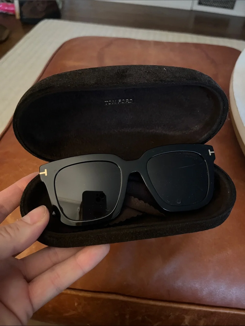 Tom Ford Polarized Sari TF690 Black Square Women's Sunglasses